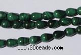 CMN217 15.5 inches 6*8mm teardrop natural malachite beads wholesale