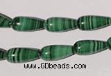 CMN220 15.5 inches 7*15mm teardrop natural malachite beads wholesale