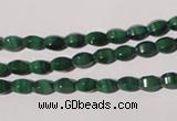 CMN222 15.5 inches 4*6mm faceted rice natural malachite beads