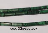 CMN241 15.5 inches 4*13mm faceted tube natural malachite beads