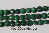 CMN250 15.5 inches 6mm flat round natural malachite beads wholesale