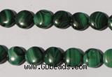 CMN251 15.5 inches 8mm flat round natural malachite beads wholesale