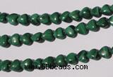 CMN255 15.5 inches 6*6mm heart natural malachite beads wholesale