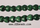 CMN256 15.5 inches 8*8mm heart natural malachite beads wholesale