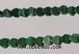 CMN260 15.5 inches 6*6mm heart natural malachite beads wholesale