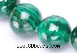 CMN30 AB grade 20mm round natural malachite beads Wholesale