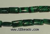 CMN311 15.5 inches 6*10mm rectangle natural malachite beads wholesale