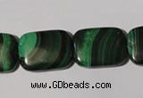 CMN317 15.5 inches 15*20mm rectangle natural malachite beads wholesale