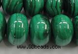 CMN403 15.5 inches 8*12mm rondelle natural malachite beads wholesale