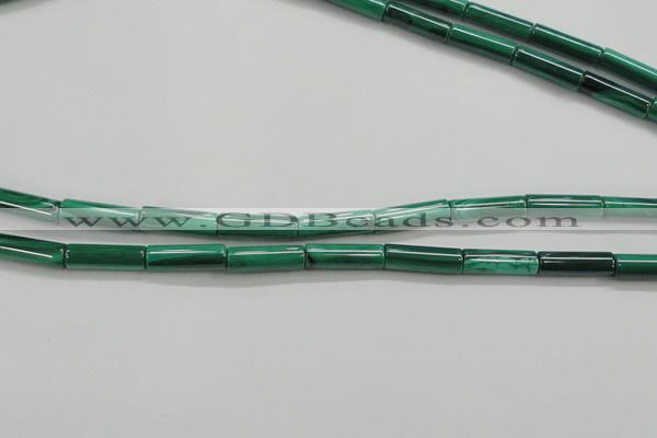 CMN411 15.5 inches 4*13mm tube natural malachite beads wholesale