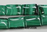 CMN444 15.5 inches 13*18mm rectangle natural malachite beads