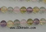 CMQ302 15.5 inches 8mm round multicolor quartz gemstone beads