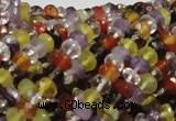 CMQ35 15.5 inches 4*6mm faceted rondelle multicolor quartz beads