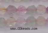 CMQ367 15.5 inches 8mm faceted nuggets mixed quartz beads