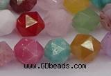 CMQ373 15.5 inches 10mm faceted nuggets mixed gemstone beads