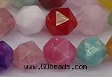 CMQ374 15.5 inches 12mm faceted nuggets mixed gemstone beads