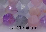 CMQ382 15.5 inches 8mm faceted nuggets mixed quartz beads