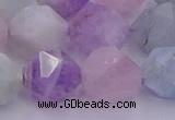 CMQ384 15.5 inches 12mm faceted nuggets mixed quartz beads