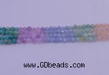 CMQ391 15.5 inches 6mm faceted nuggets mixed quartz beads