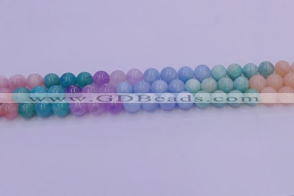 CMQ403 15.5 inches 10mm round mixed quartz beads wholesale