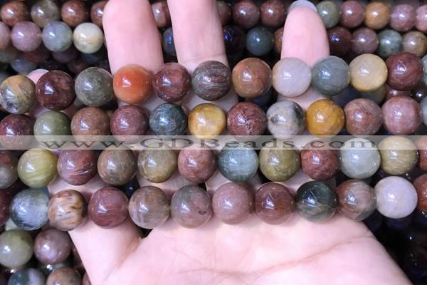 CMQ443 15.5 inches 10mm round mixed rutilated quartz beads