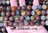 CMQ444 15.5 inches 12mm round mixed rutilated quartz beads