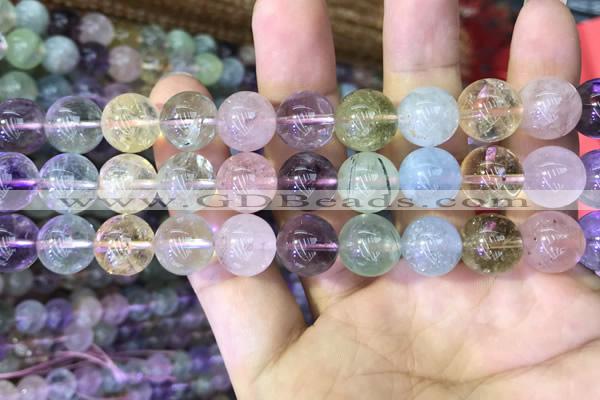 CMQ453 15.5 inches 12mm round rainbow quartz beads wholesale