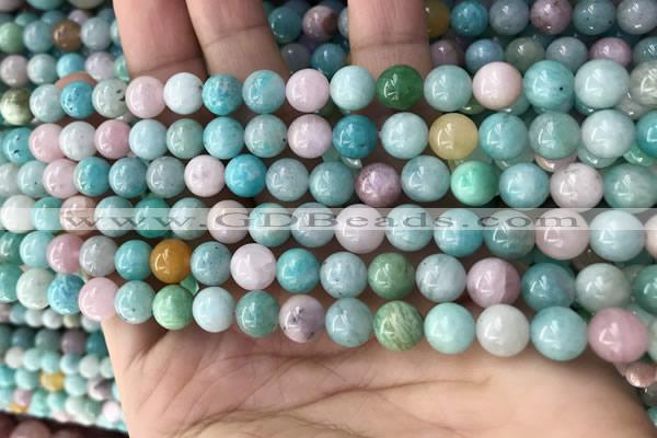 CMQ466 15.5 inches 6mm round mixed gemstone beads wholesale