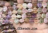 CMQ501 15.5 inches 12mm flat round colorfull quartz beads wholesale