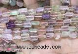 CMQ505 15.5 inches 8*10mm rectangle colorfull quartz beads wholesale