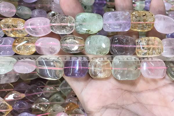 CMQ513 15.5 inches 13*18mm - 15*20mm nuggets colorfull quartz beads