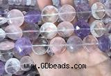 CMQ526 15.5 inches 18mm faceted coin colorfull quartz beads