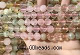 CMQ535 15.5 inches 10mm faceted round colorfull quartz beads