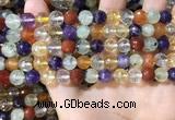 CMQ552 15.5 inches 8mm faceted round colorfull quartz beads