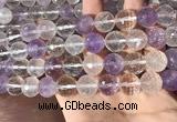 CMQ558 15.5 inches 14mm faceted round colorfull quartz beads