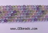 CMQ575 15.5 inches 6mm faceted round mixed quartz beads