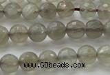 CMS1061 15.5 inches 8mm faceted round grey moonstone beads wholesale