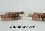 CMS1084 15.5 inches 12mm round mixed moonstone beads wholesale