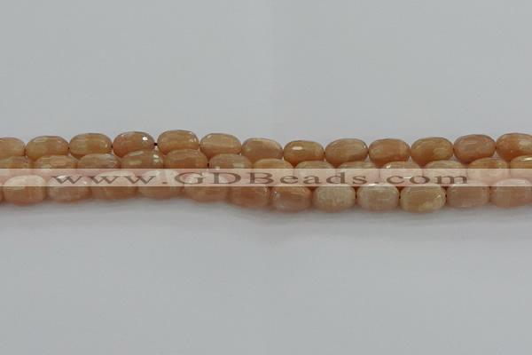 CMS1098 15.5 inches 8*12mm faceted rice moonstone gemstone beads