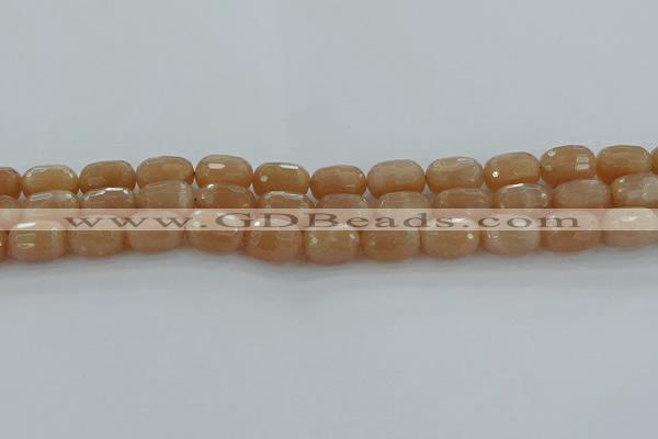 CMS1099 15.5 inches 10*14mm faceted rice moonstone gemstone beads