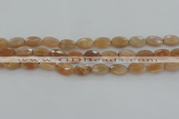 CMS1105 15.5 inches 10*14mm faceted oval moonstone gemstone beads