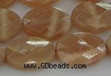 CMS1107 15.5 inches 13*18mm faceted oval moonstone gemstone beads