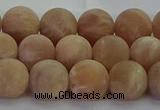 CMS1123 15.5 inches 10mm round matte moonstone gemstone beads