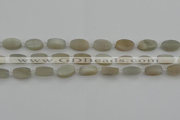 CMS1140 15.5 inches 10*16mm oval moonstone gemstone beads