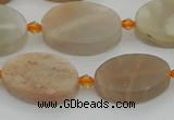 CMS1145 15.5 inches 15*20mm oval moonstone gemstone beads