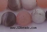 CMS1163 15.5 inches 12mm round matte rainbow moonstone beads