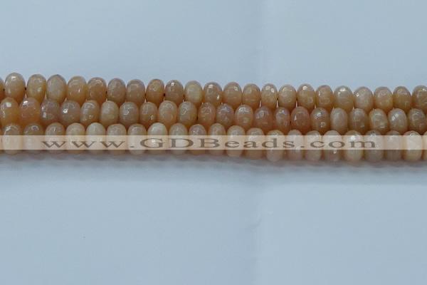 CMS1172 15.5 inches 6*10mm faceted rondelle moonstone beads