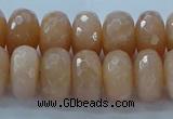 CMS1173 15.5 inches 7*12mm faceted rondelle moonstone beads