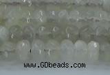 CMS1178 15.5 inches 4*6mm faceted rondelle grey moonstone beads