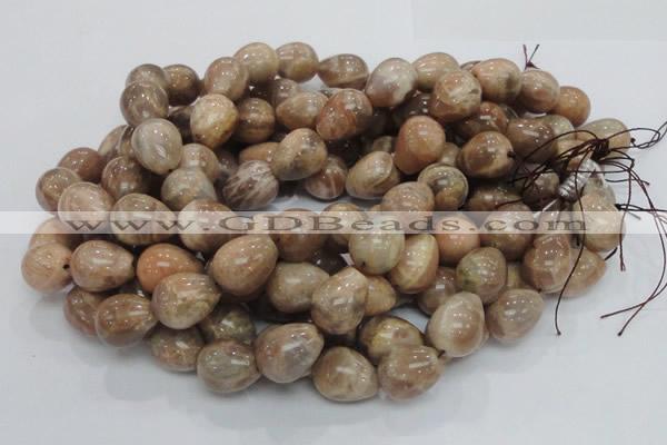 CMS12 15.5 inches 16*20mm teardrop moonstone gemstone beads wholesale